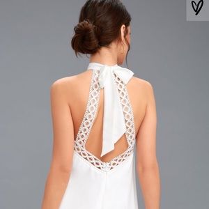 SOLD    Lulu’s white dress (open back)